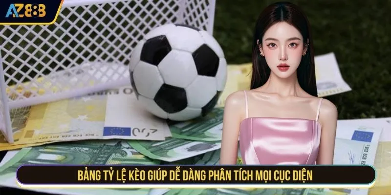 Bảng tỷ lệ kèo giúp dễ dàng phân tích mọi cục diện