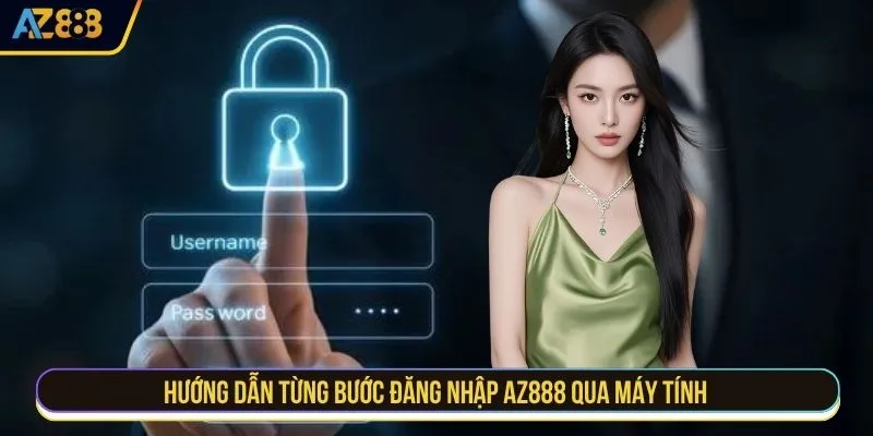 Hướng dẫn từng bước đăng nhập AZ888 qua máy tính