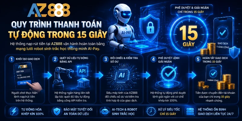 Thanh toán tự động 15 giây giúp hội viên nhận tiền tức thì
