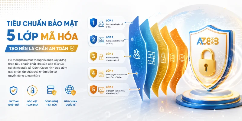 Tiêu chuẩn bảo mật 5 lớp mã hóa tạo nên lá chắn an toàn